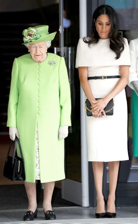 Meghan Markle Wears Givenchy Cape Dress with Queen 